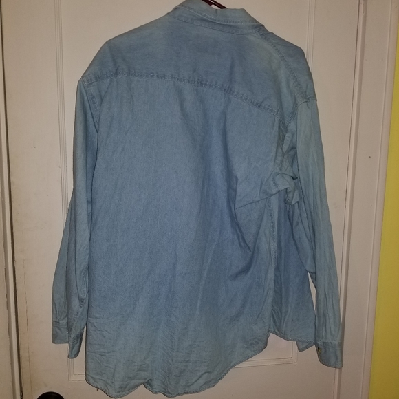 Snowman embroidered Jean shirt - Picture 3 of 4